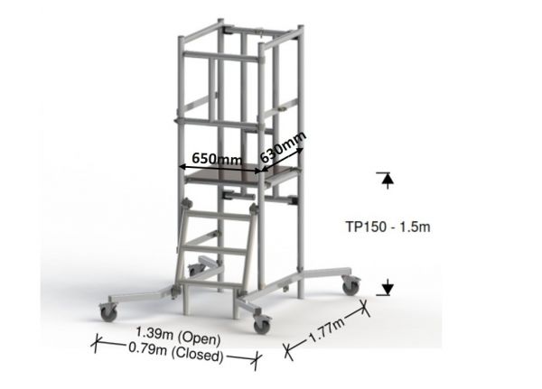 Podestleiter TP150 - 1.5M (3.5M Arbeitshöhe)